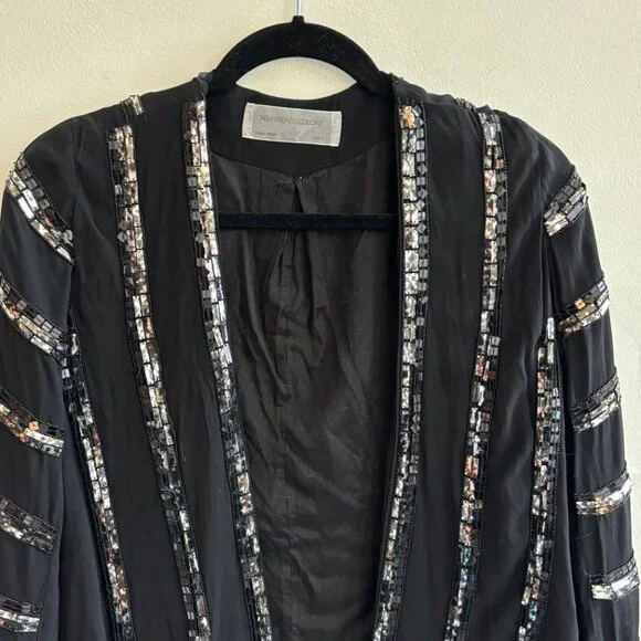 New Friends Colony Sequin Jacket - Black - Small - Picture 2 of 4